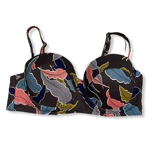 Boden Milos Cup-Size Bikini Top In Blue Floral